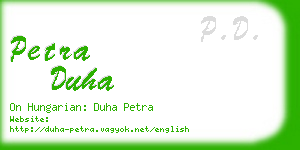 petra duha business card